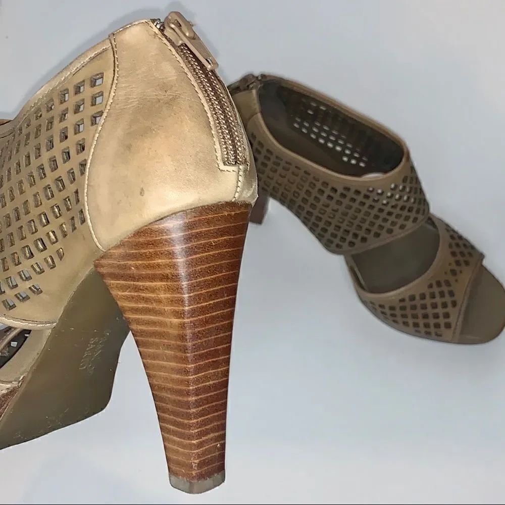 Franco Sarto Mesh leather heels